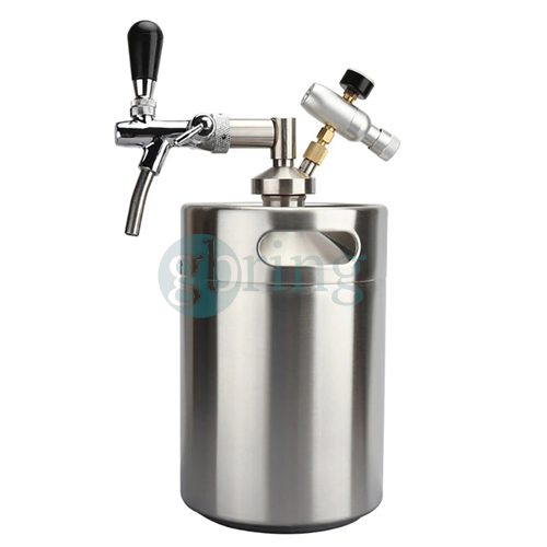 Kit mini keg 5lts con regulador para capsulas de 16 grs. descartables