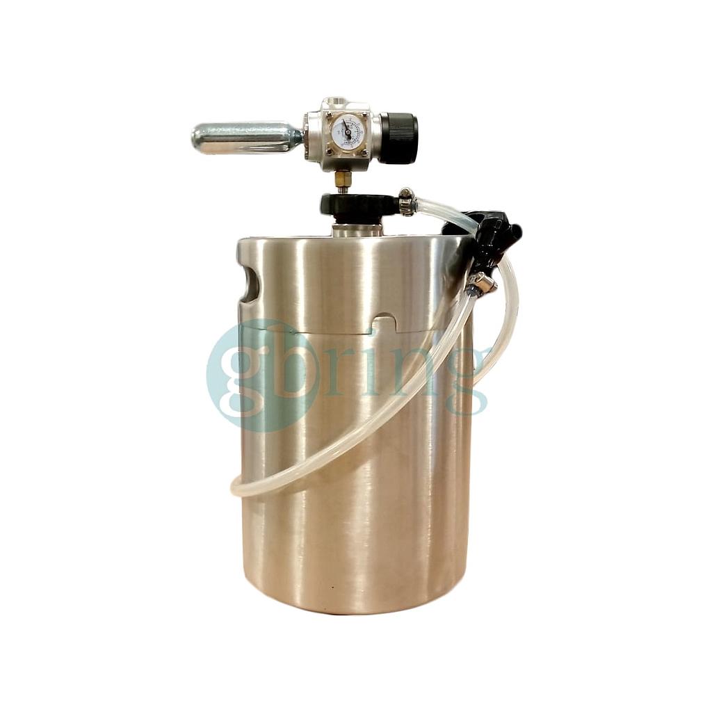 Kit Keg 5 lts Tapa c/canilla plas. Regulador para capsulas