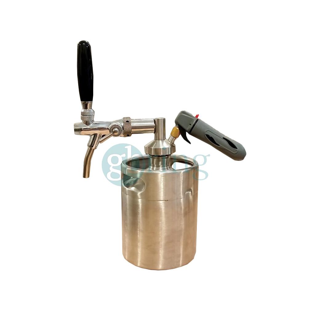 Kit Keg 2lts c/inyector para capsula y canilla 